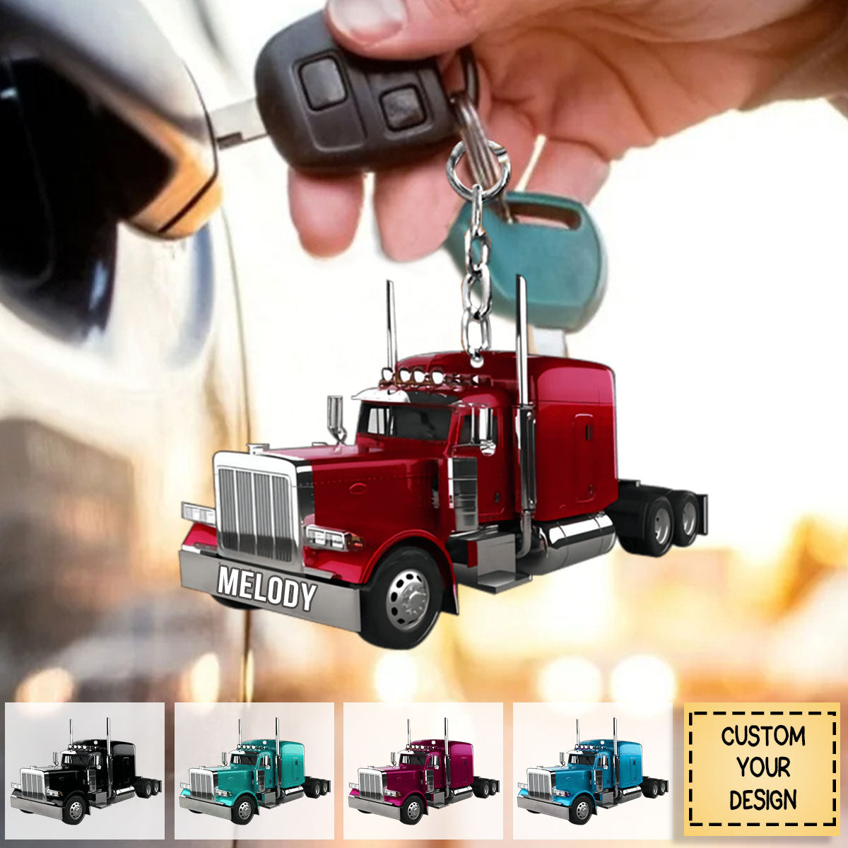 Truck Vintage Personalized - Keychain