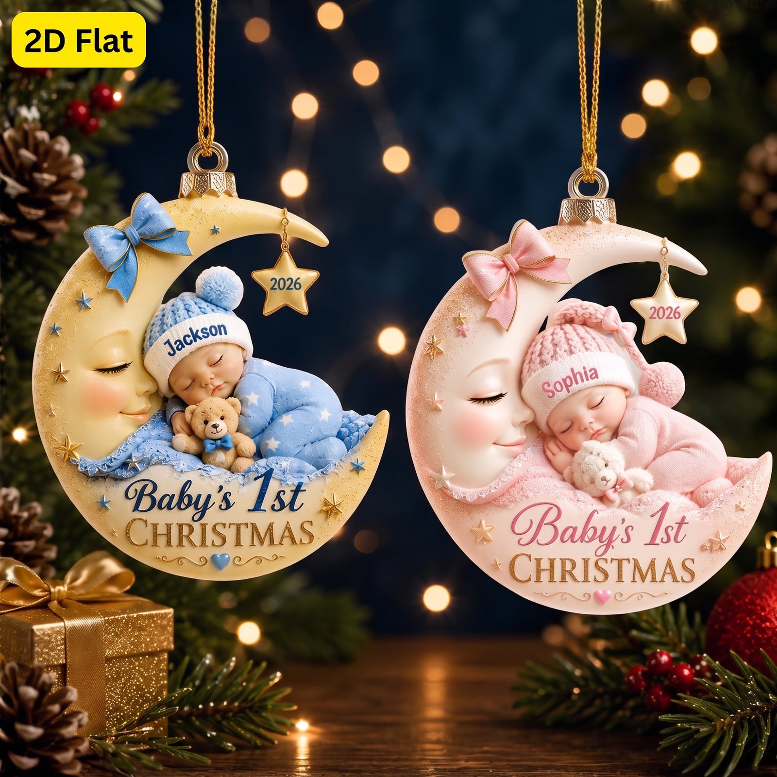Personalized Baby First Christmas Acrylic Ornament