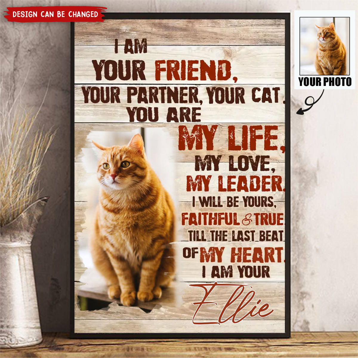 Custom Pet Portrait Poster, I Am Your Pet Personalized Photo Pet Gifts For Pet Owners