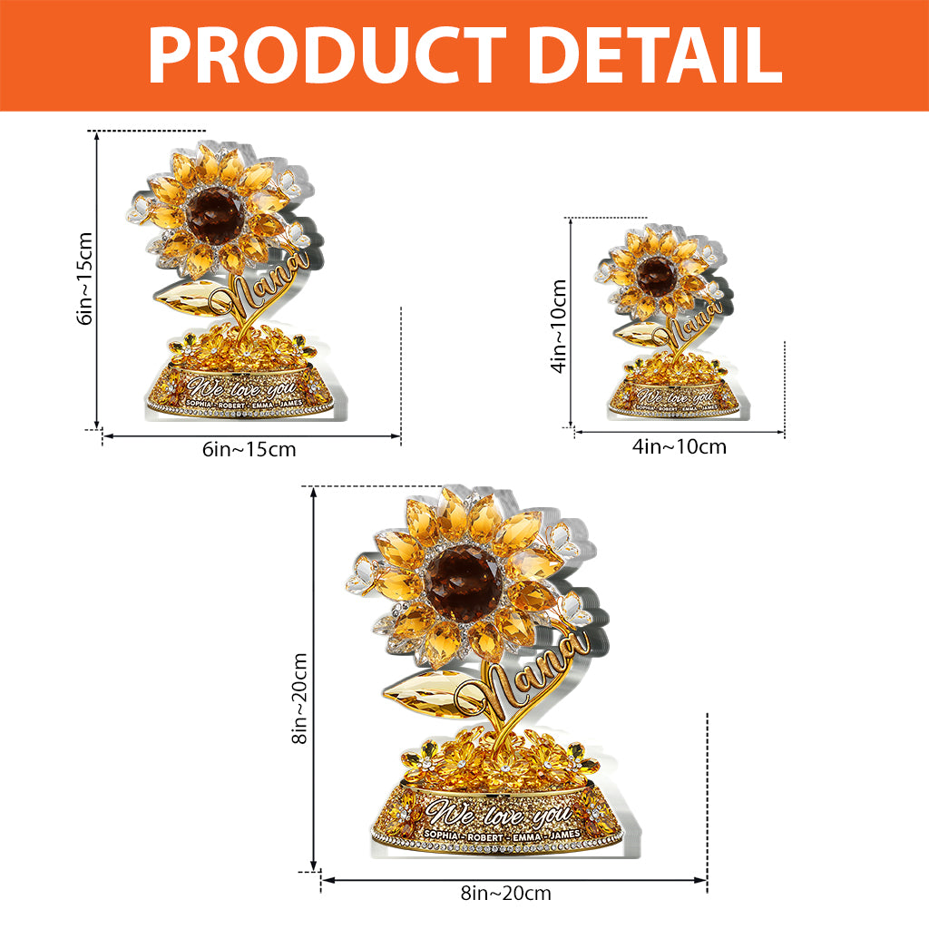 I Love You - Personalized Mother Shaped Acrylic Plaque - Gift For Mom,Grandma