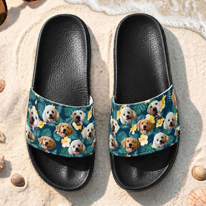 Custom Pet Face Hawaiian - Personalized Slide Sandals
