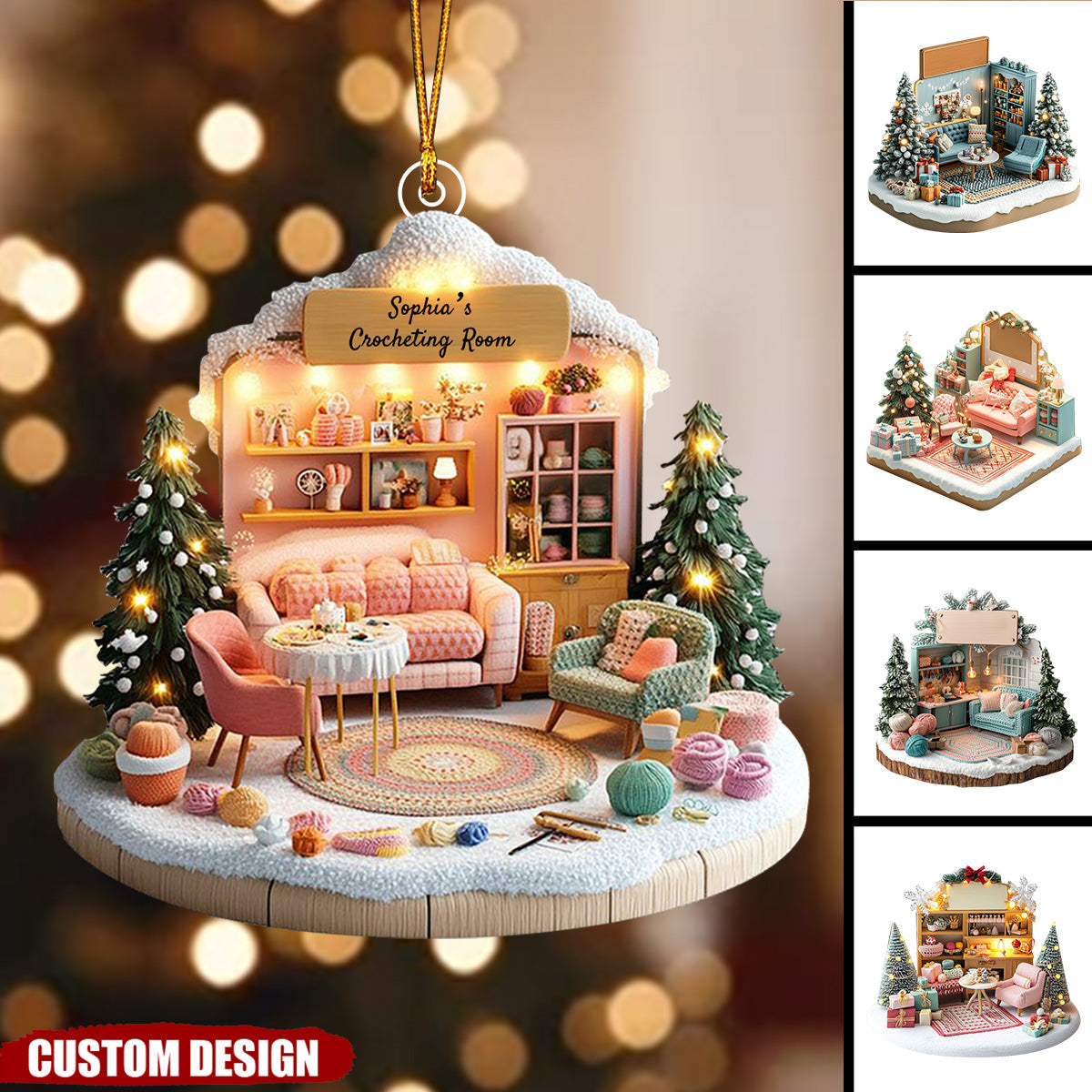 Personalized Crocheting Room Christmas Ornament-2024 New Release