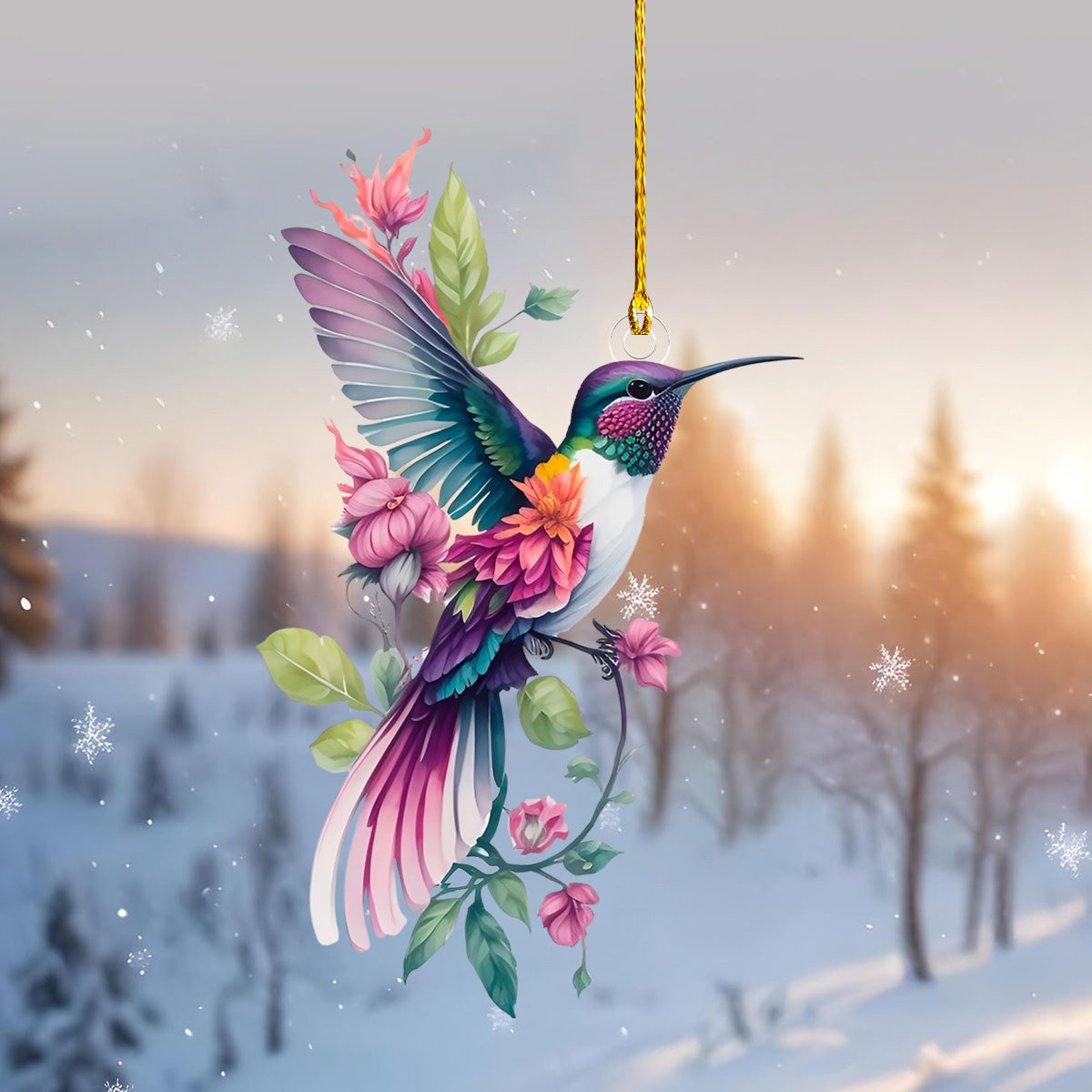Colorful Hummingbird Christmas Ornament, Gift For Bird Lovers-2024 New Release