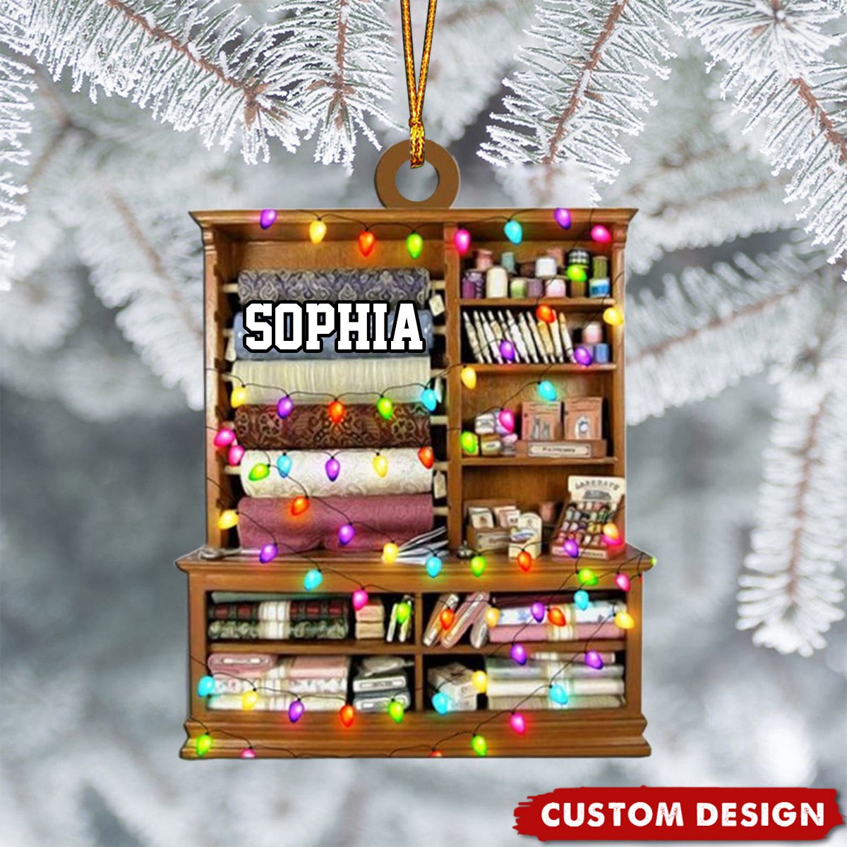 Personalized Sewing Lights Ornament, Gift For Sewing Lovers - 2024 New Release