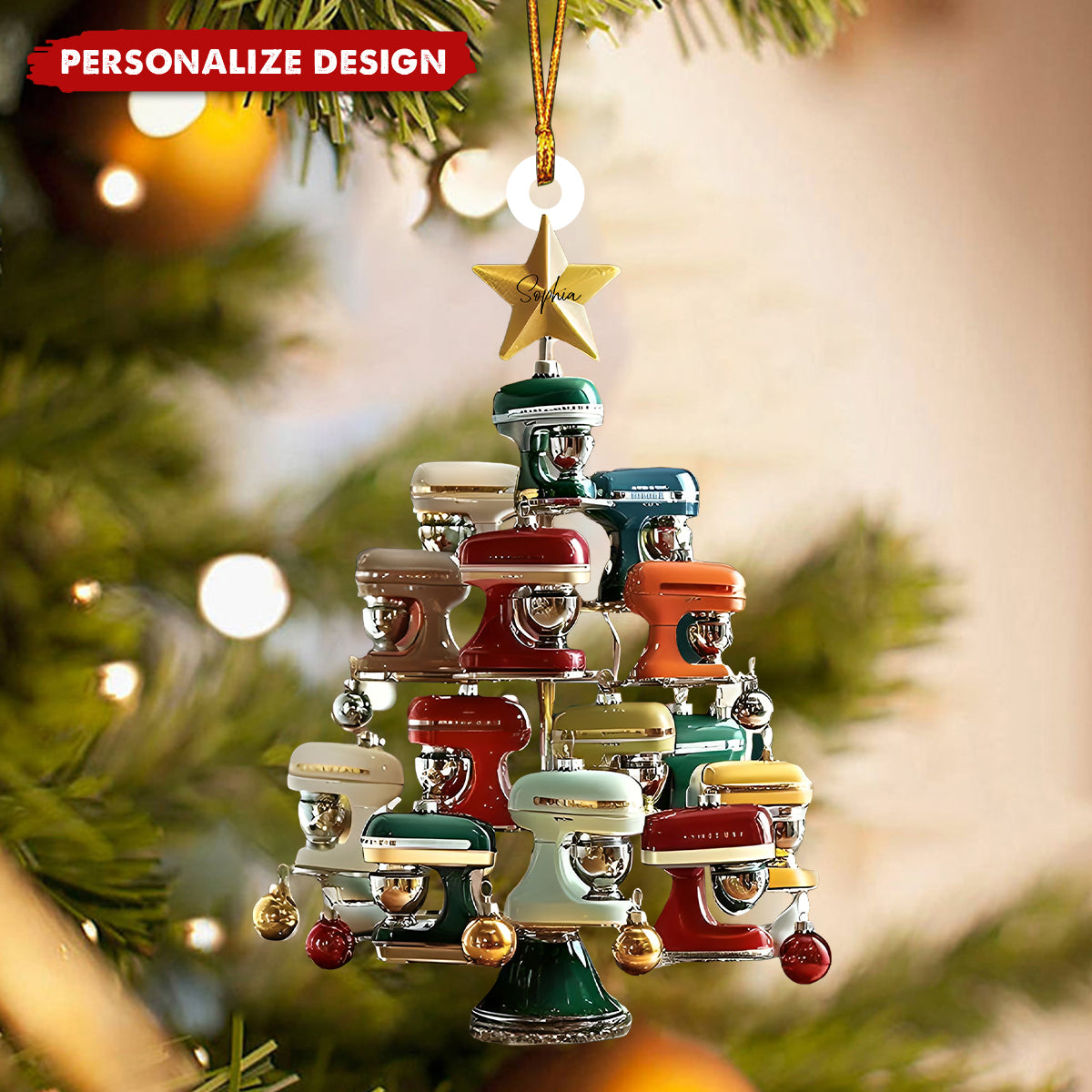 Personalized Bakery Machine Christmas Ornament