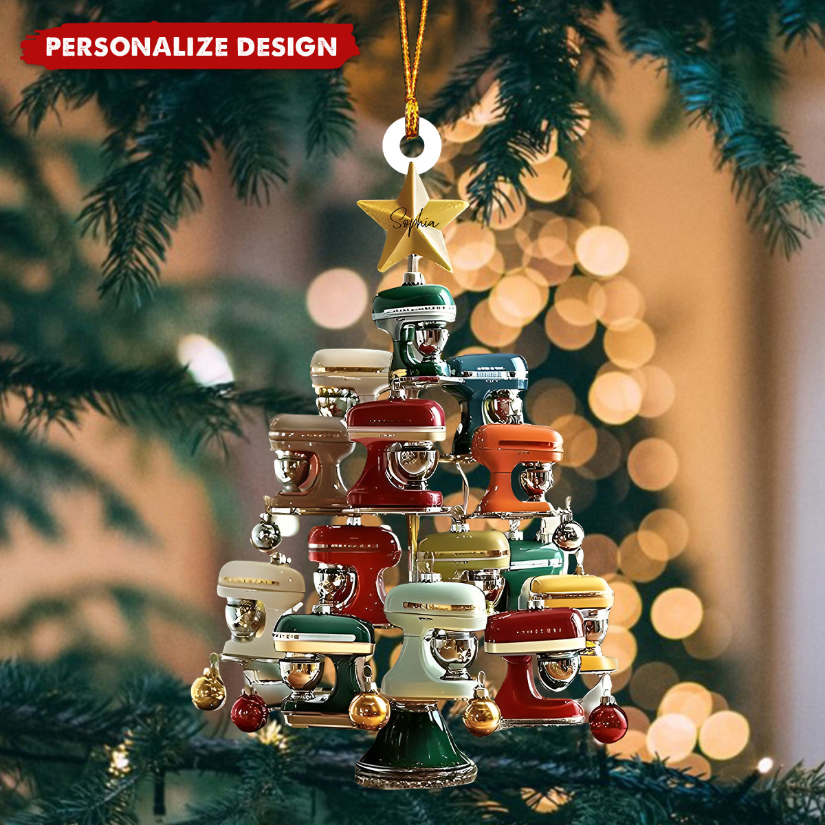 Personalized Bakery Machine Christmas Ornament