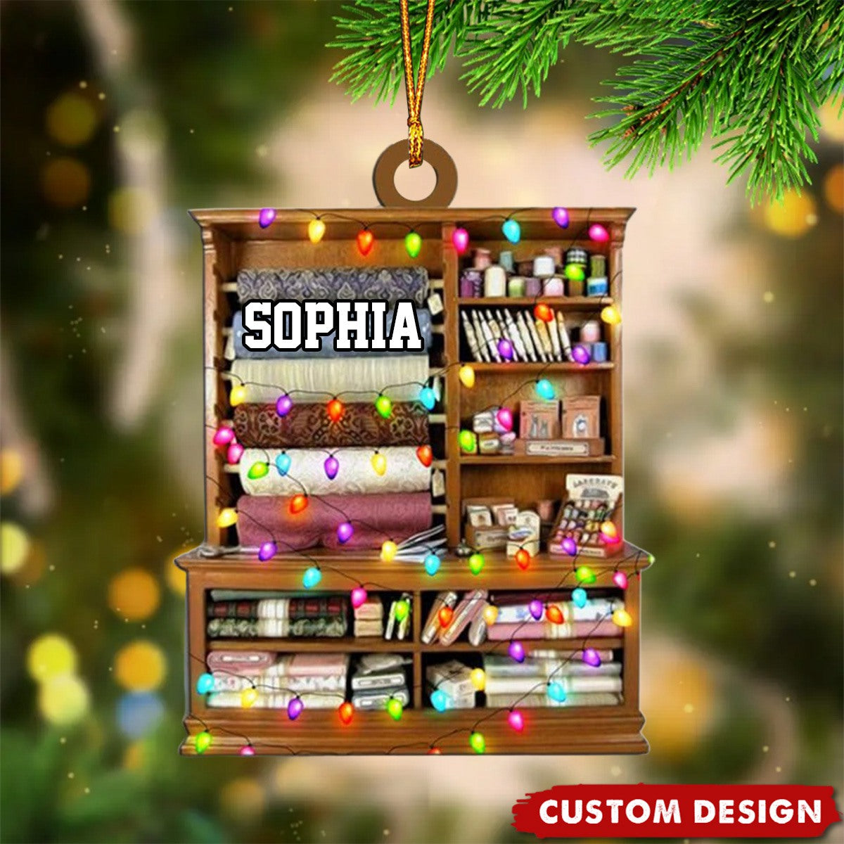 Personalized Sewing Lights Ornament, Gift For Sewing Lovers - 2024 New Release