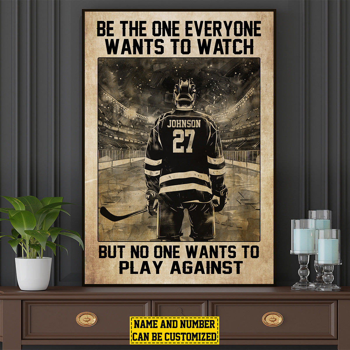Personalized Hockey Life Lessons Poster- Gift For Hockey Lovers