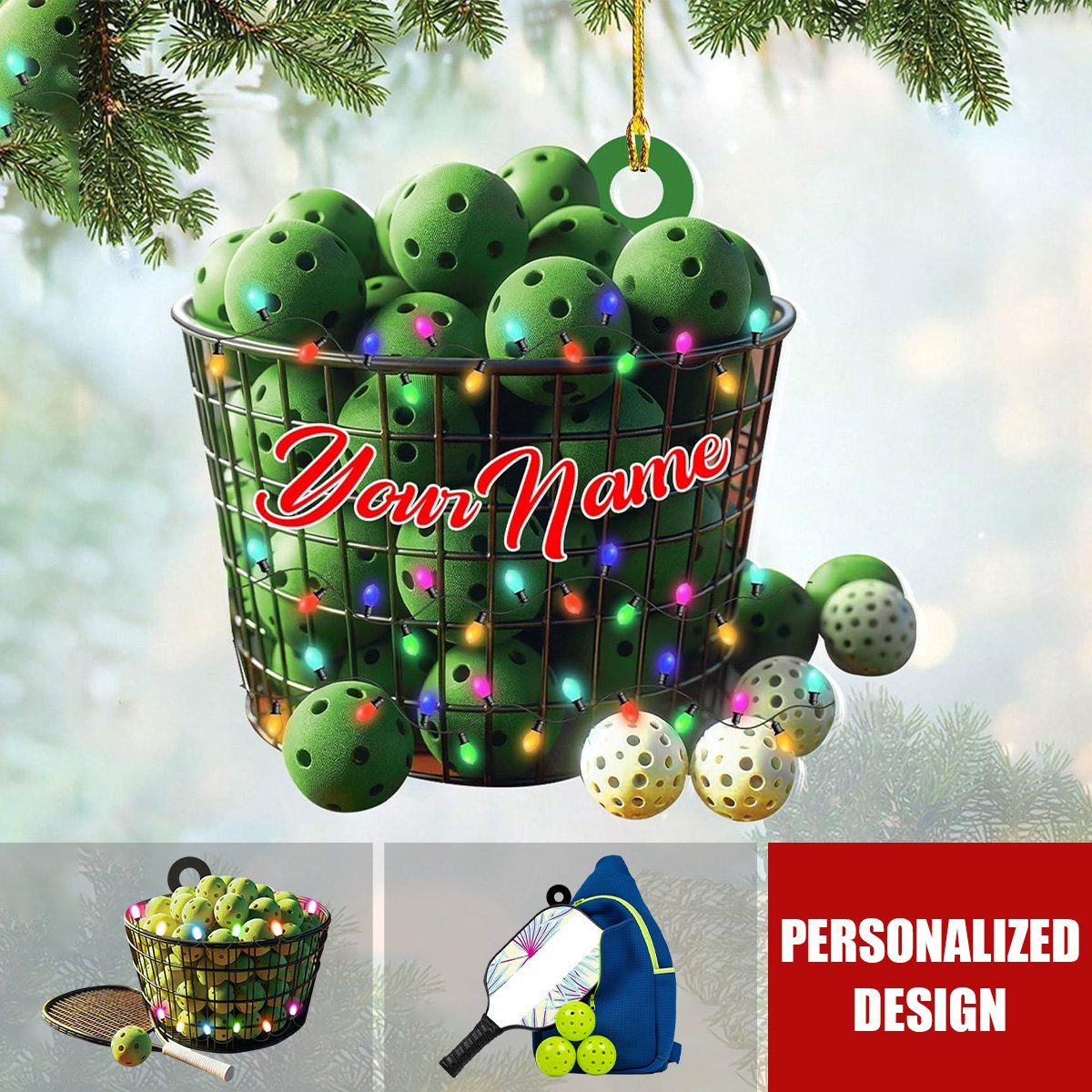 2024 New Release Personalized Pickleball Christmas Ornament-Gifts For Pickleball Lovers