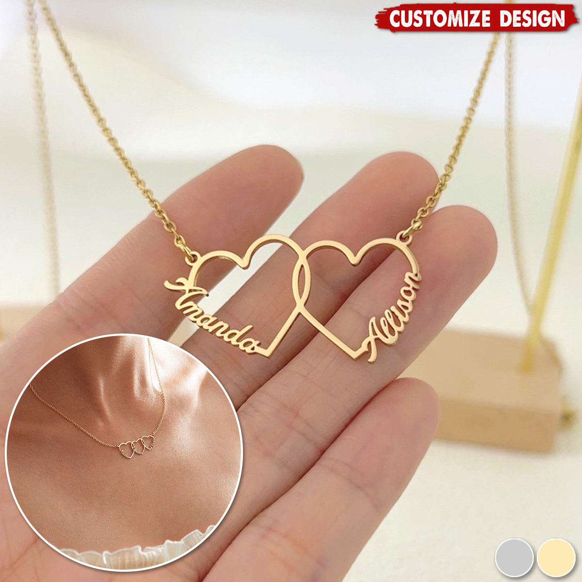 Personalized Heart Name Necklace