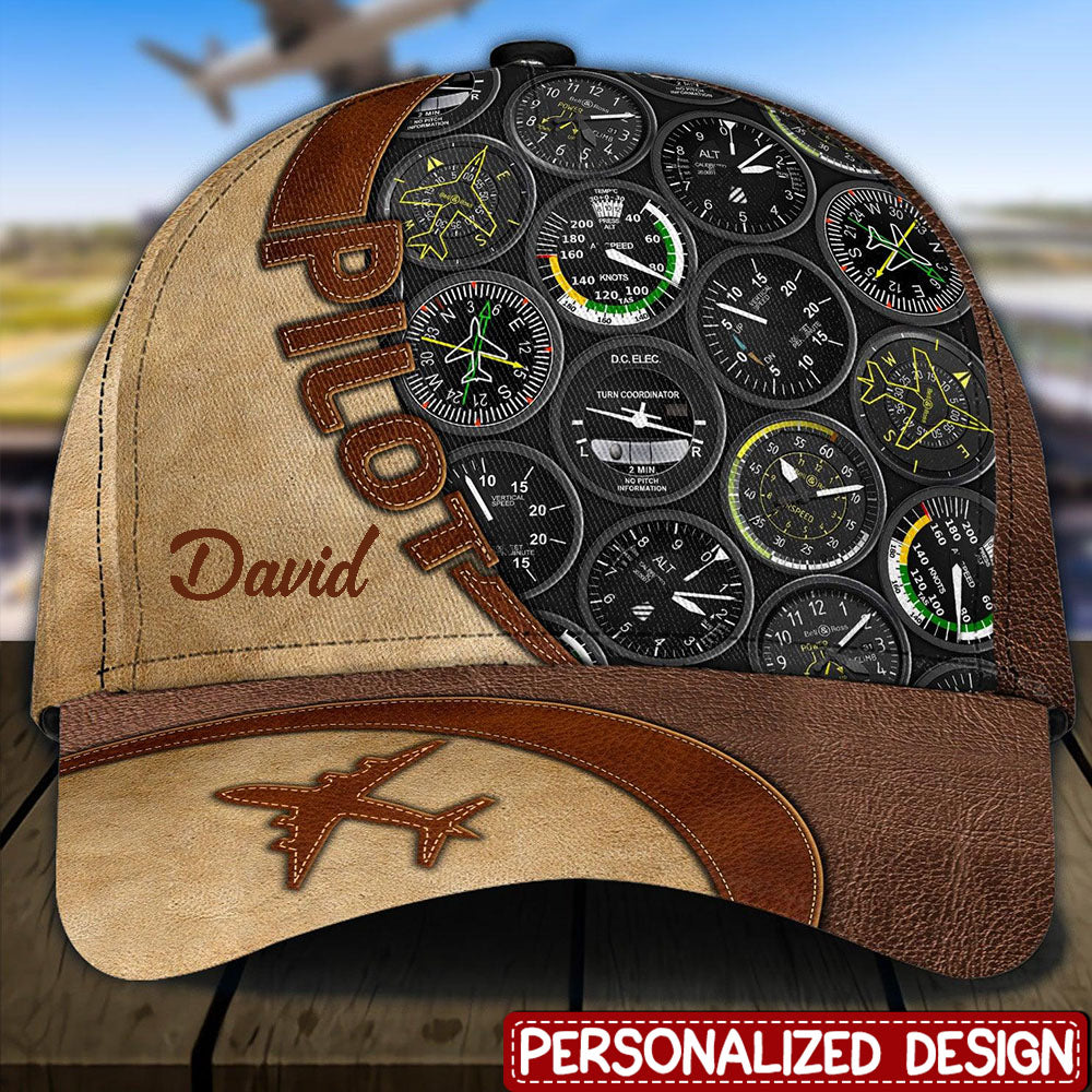 Personalized Pilot Classic Cap, Personalized Gift for Pilot