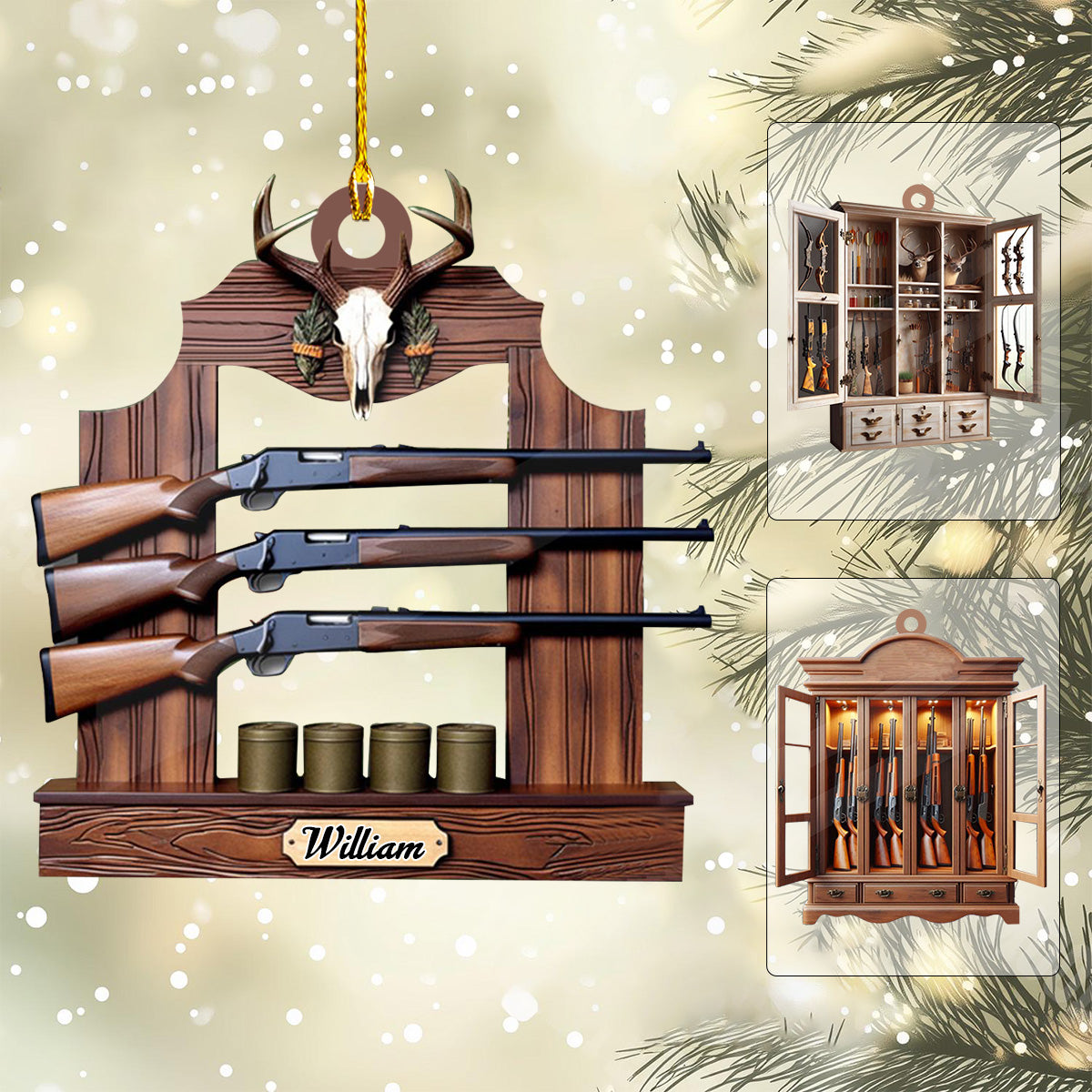 Personalized Gun Shelf Christmas Ornament-2024 New Release