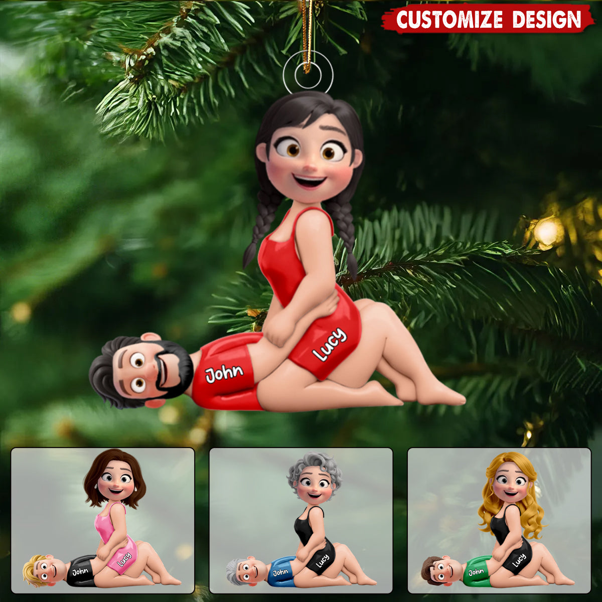 Personalized Naughty Couple Ornament