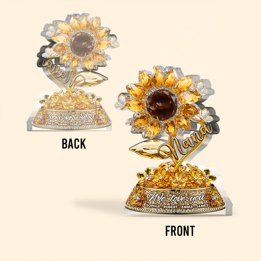 I Love You - Personalized Mother Shaped Acrylic Plaque - Gift For Mom,Grandma