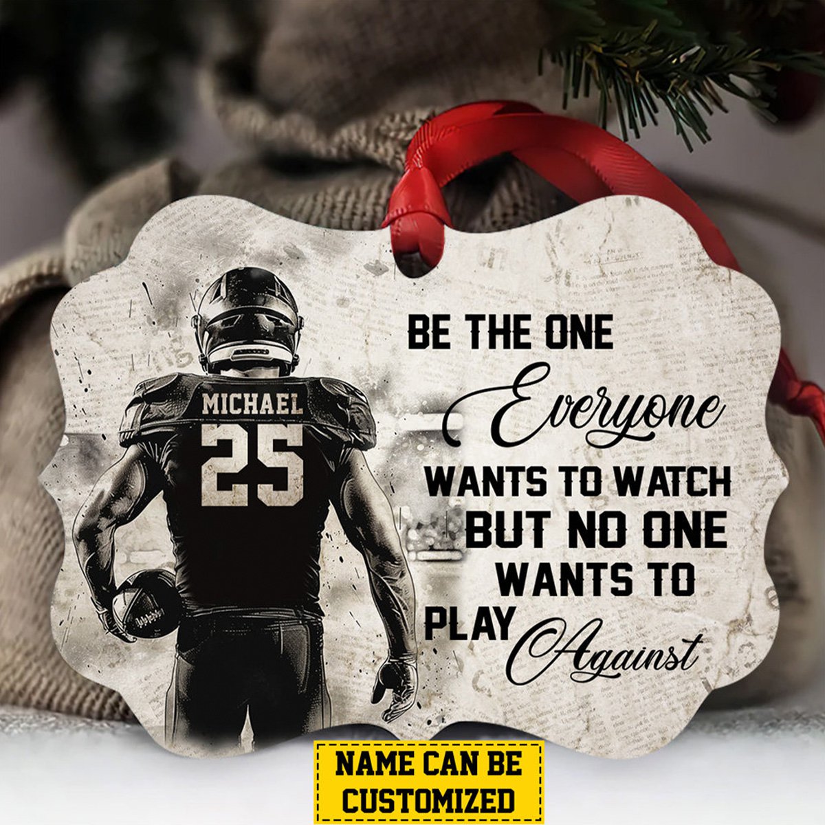 Be The One Everyone Wants To Watch Personalized Football Boy Christmas Ornament-Gift For Football Lovers-2024 New Release