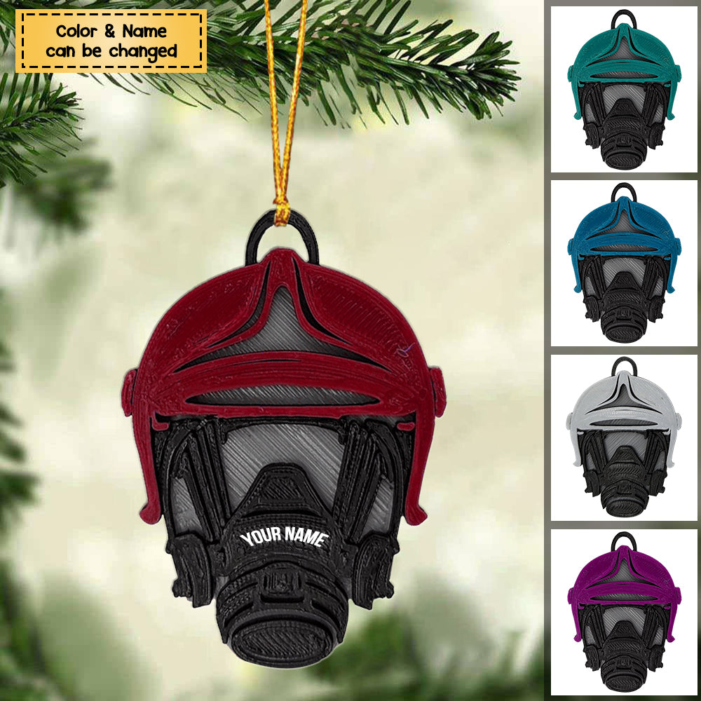 Firefighter Breathing Apparatus With Helmet Personalized Acrylic Christmas/ Car Hanging Ornament