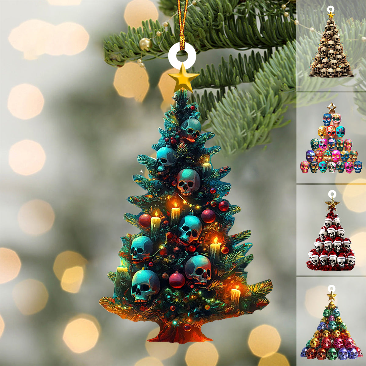 Skulls Skeletons Ornament-Gift For Spooky Friends-2024 New Release