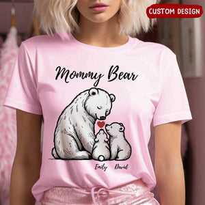 Grandma/ Mama Bear With Little Bear Kids Personalized T-shirt