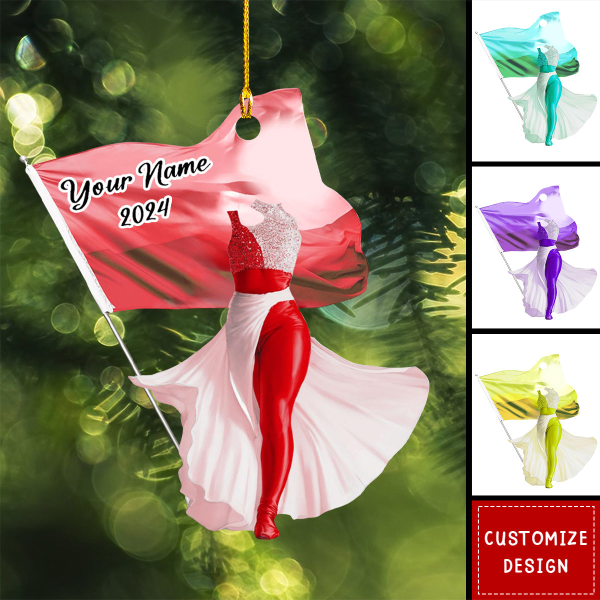 Personalized Marching Band Colorguard Christmas Ornament - 2024 New Release