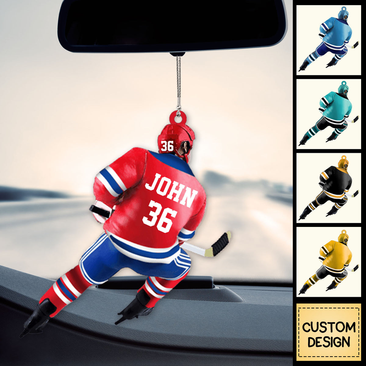 Personalized Ice Hockey Player Acrylic Ornament -Great Gift Idea For Ice Hockey Lovers