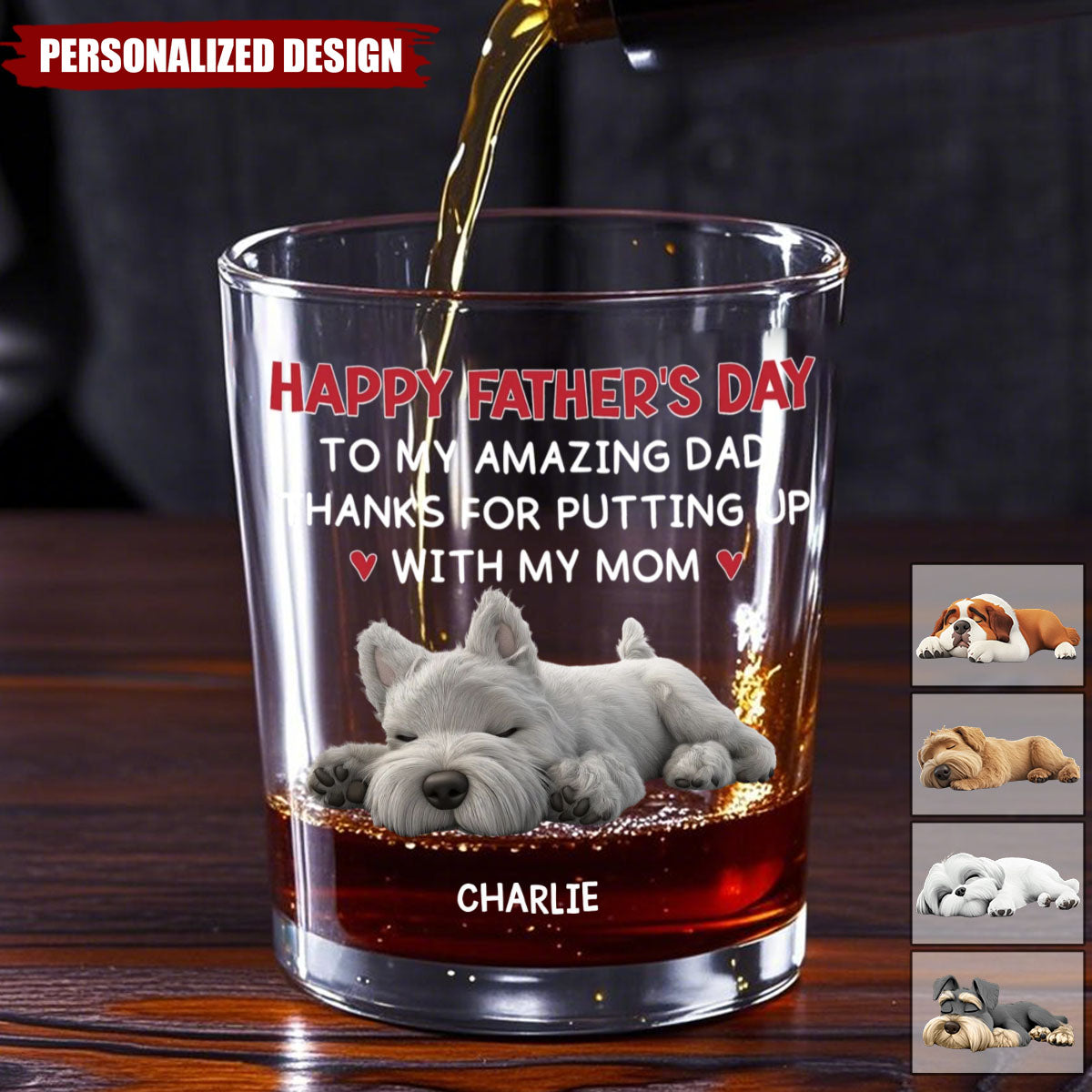 Putting Up With-Personalized Whiskey Glass