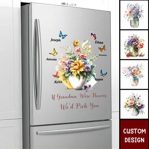 If Grandmas Were Flowers We'd Pick You Butterflies Grandkids  Personalized Decal/Sticker