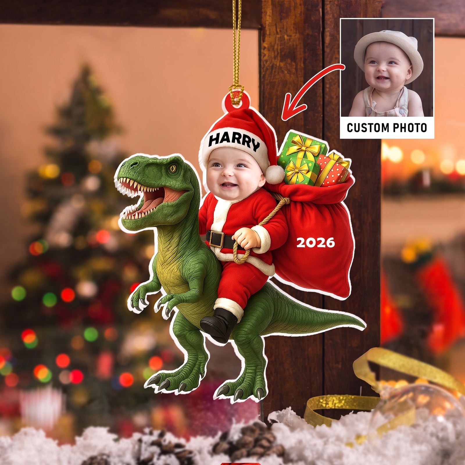 Dinosaur Ornament, Kid Christmas Gifts