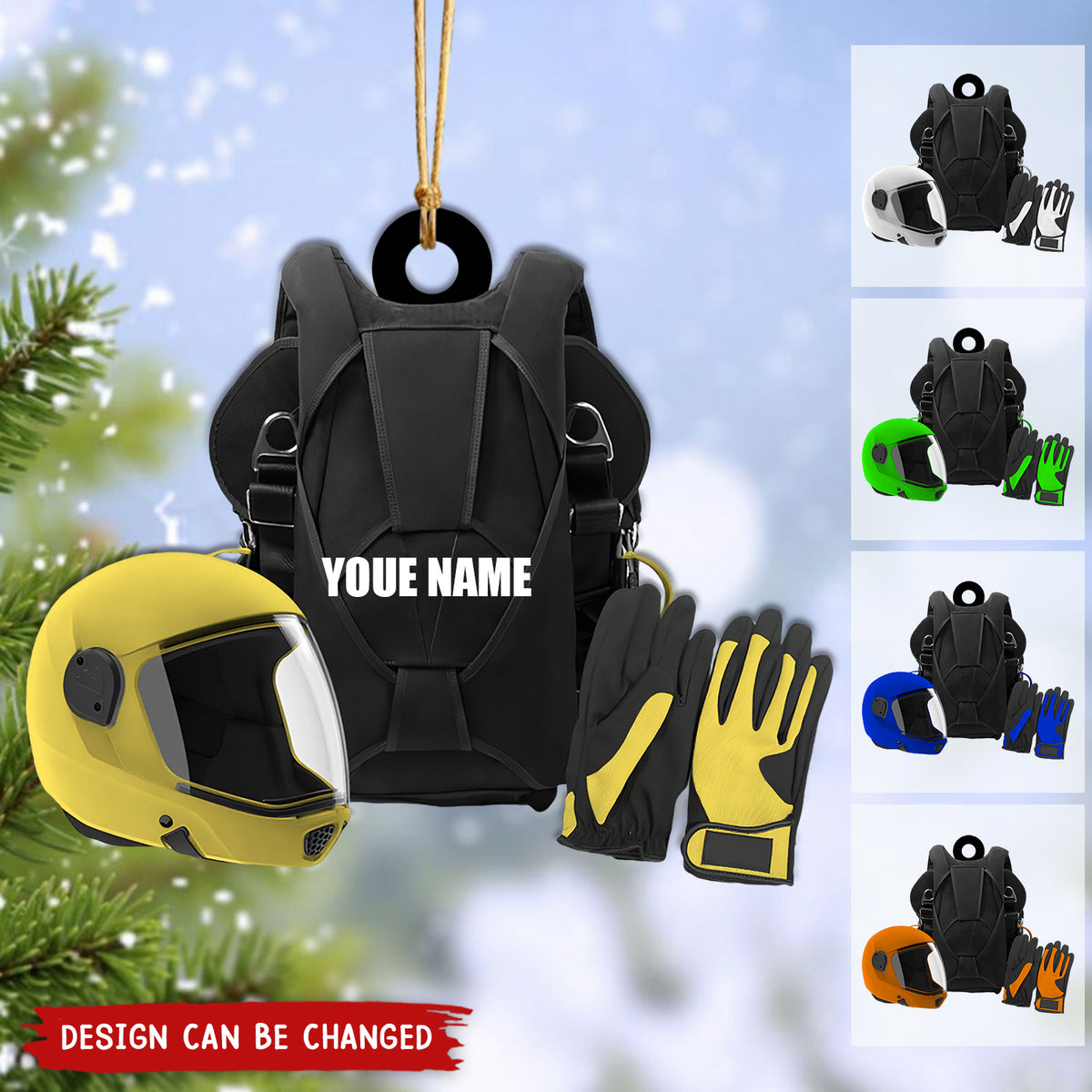 Custom Personalized Skydiving Acrylic Ornament, Gift For Skydiving Lovers