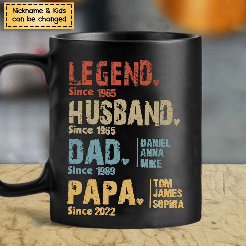 Heroes In Our Hearts - Family Personalized Custom Mug - Gift For Dad