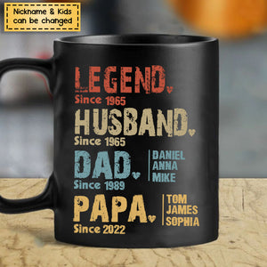 Heroes In Our Hearts - Family Personalized Custom Mug - Gift For Dad