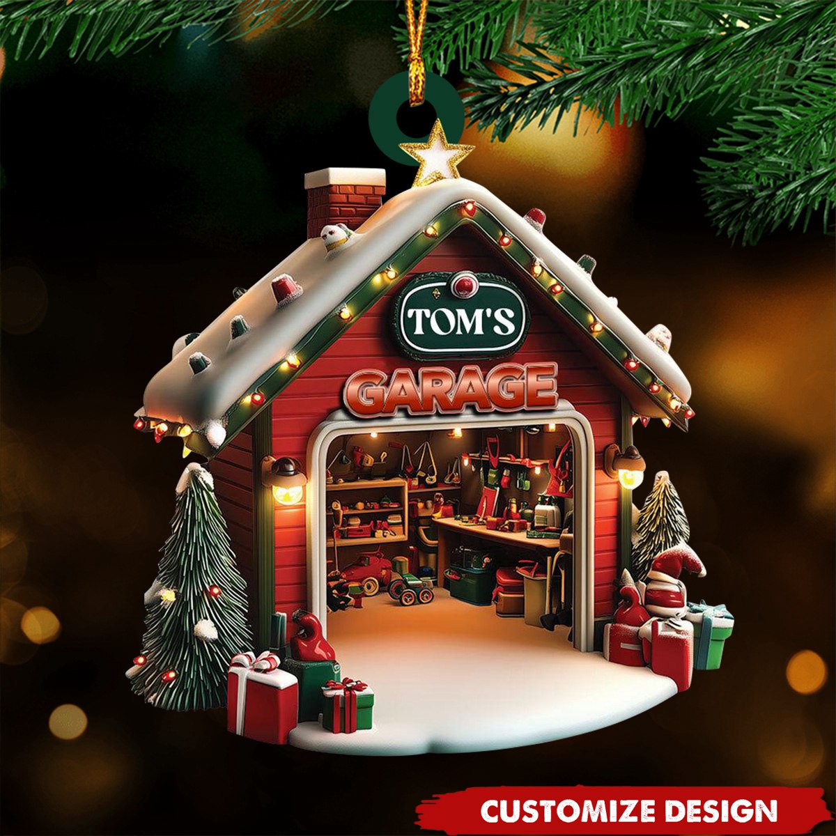 Personalized Garage Christmas Ornaments - 2024 New Release