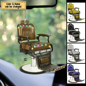 Barber Chair Personalized Christmas Ornament - Gift For Barber