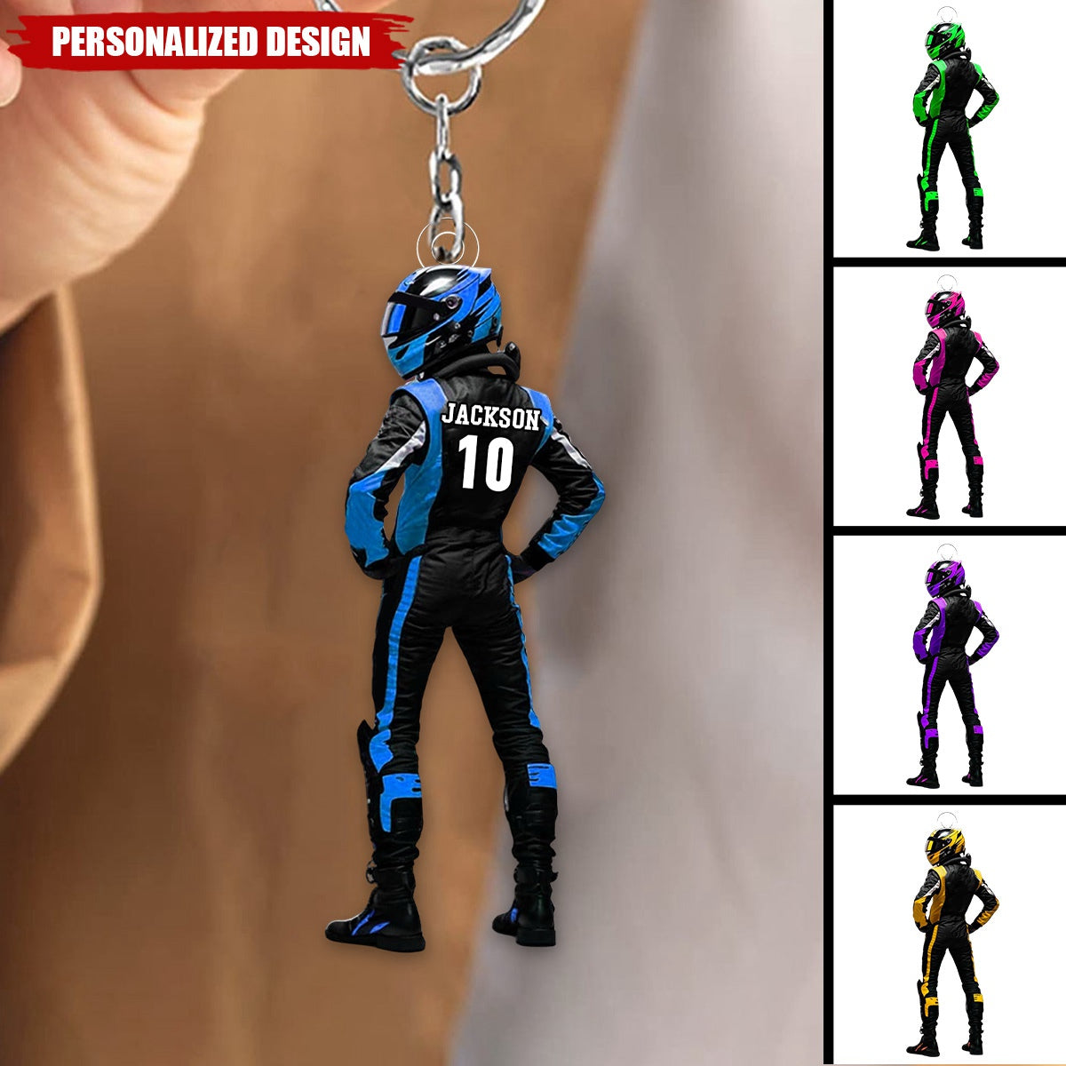 Personalized Race Car Keychain-Gifts For Race Car Lovers-2025 New Release