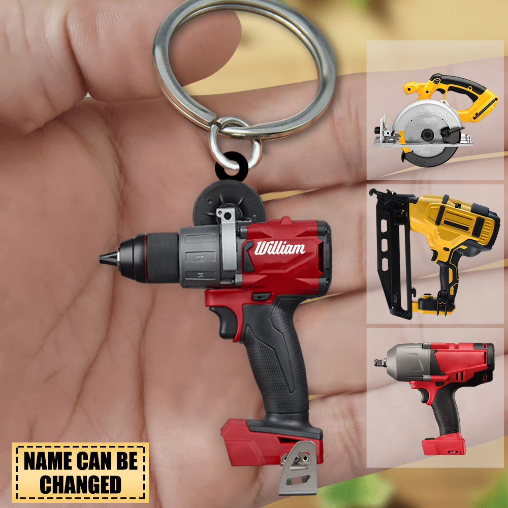 Mini Keychain Work Personalized Power Tool Acrylic Keychain - yeetcat
