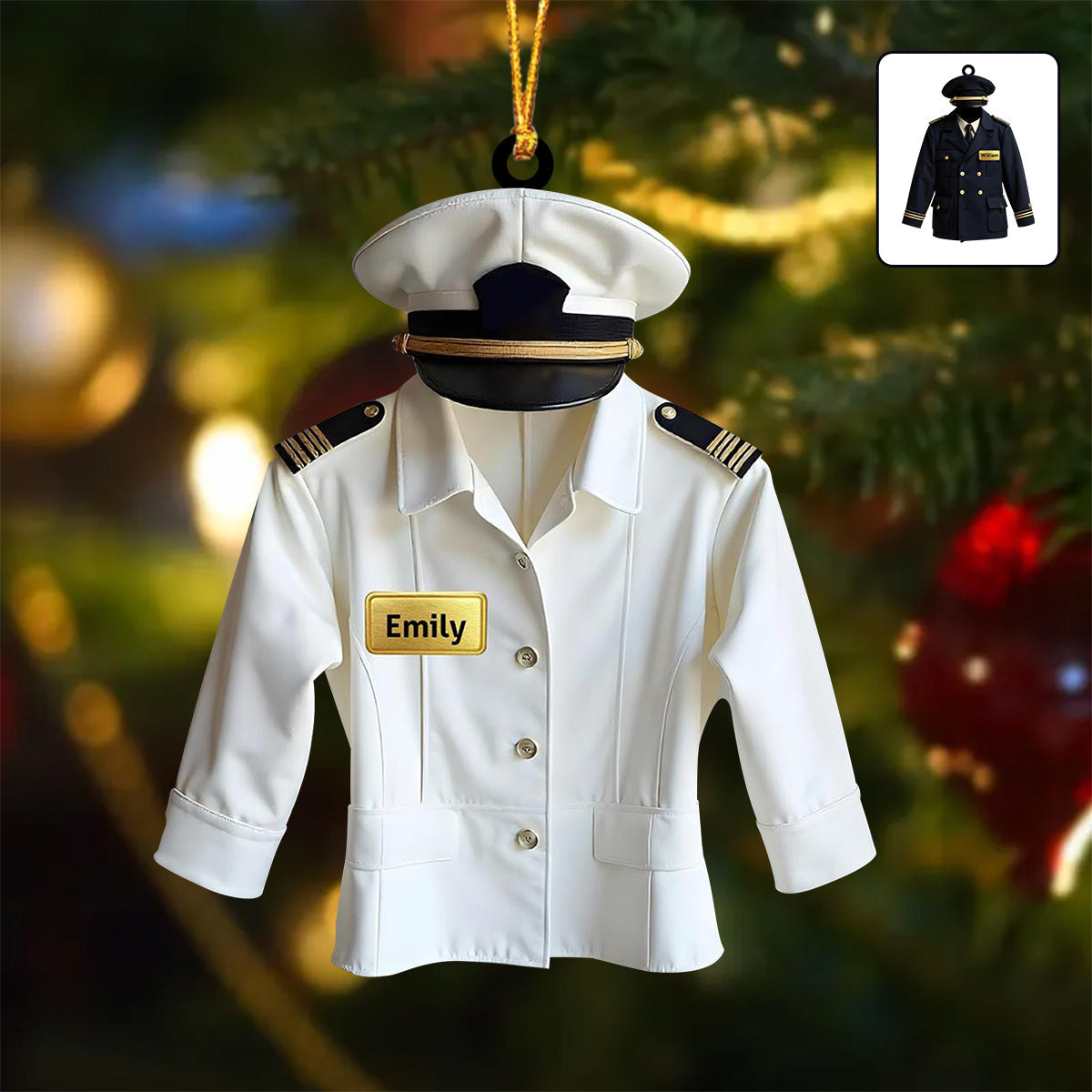 Personalized Pilot Uniform Christmas Ornament-Gift For Pilot-2024 New Release