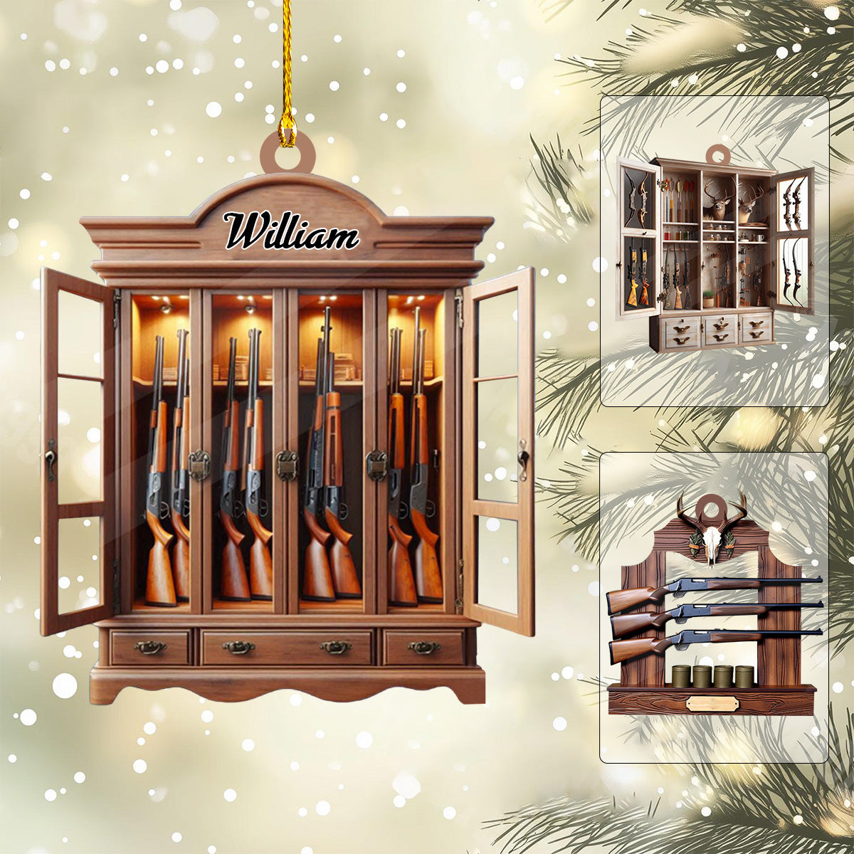 Personalized Gun Shelf Christmas Ornament-2024 New Release