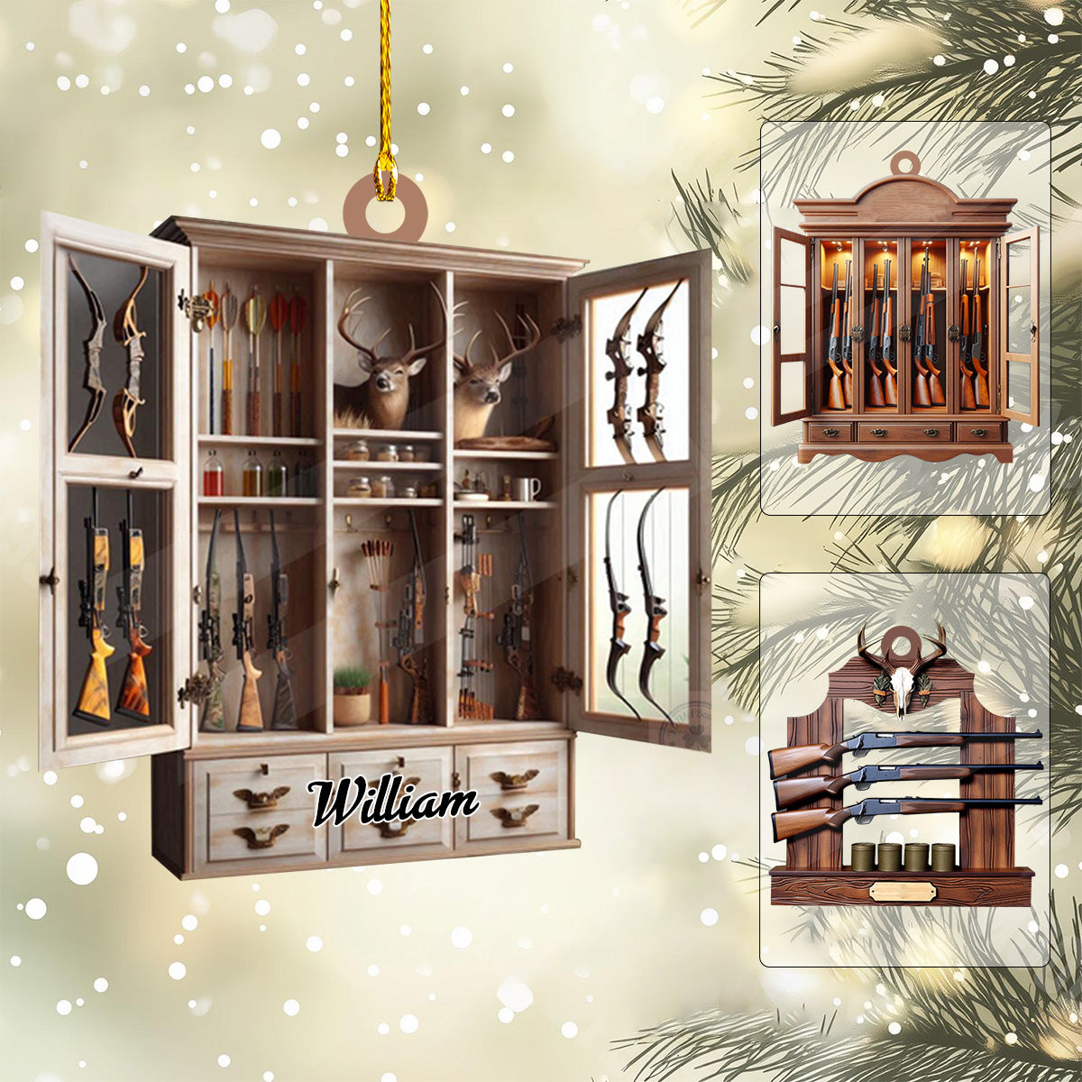 Personalized Gun Shelf Christmas Ornament-2024 New Release