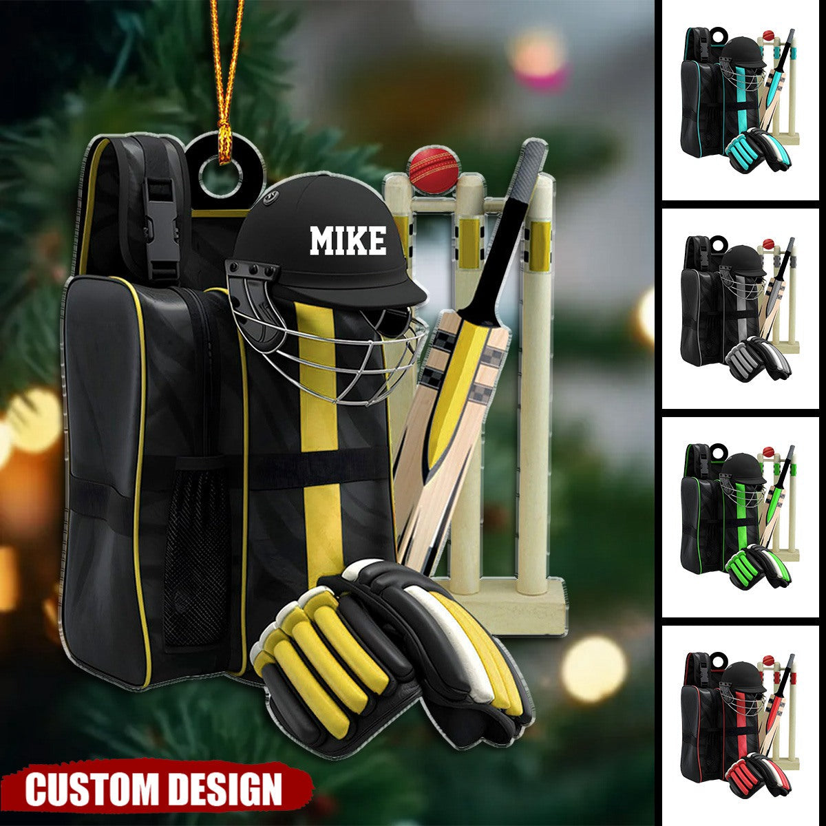 Personalized Cricket Christmas Ornament, Gift For Cricket Lovers - 2024 New Release
