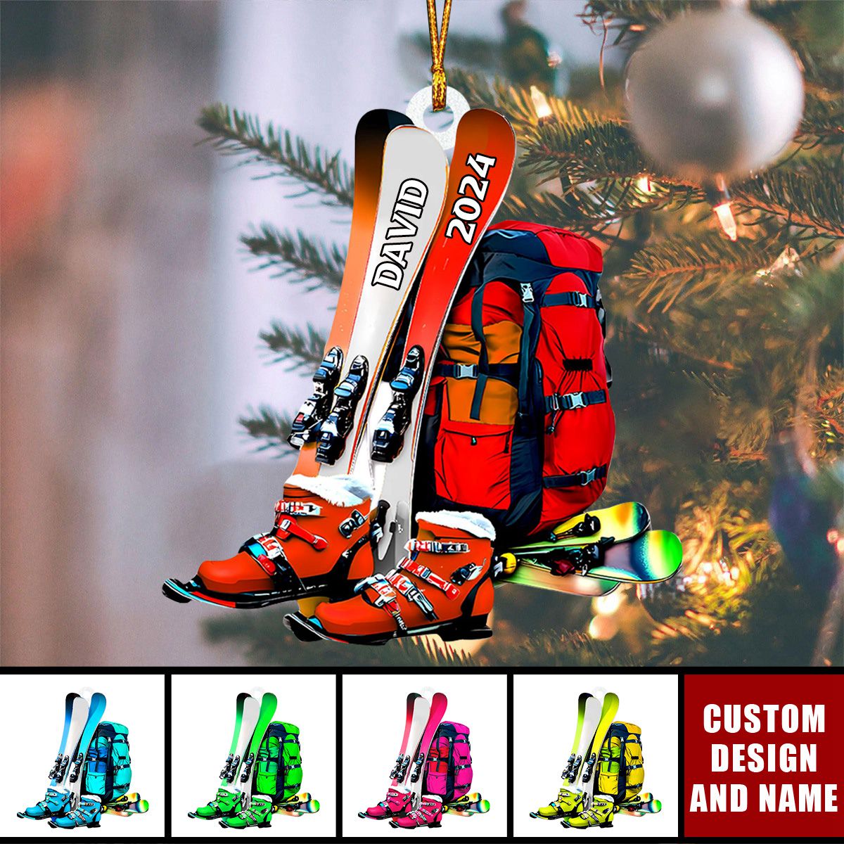 2024 New Release Personalized Snowboard Christmas Ornaments -Gifts For Skiing Lover