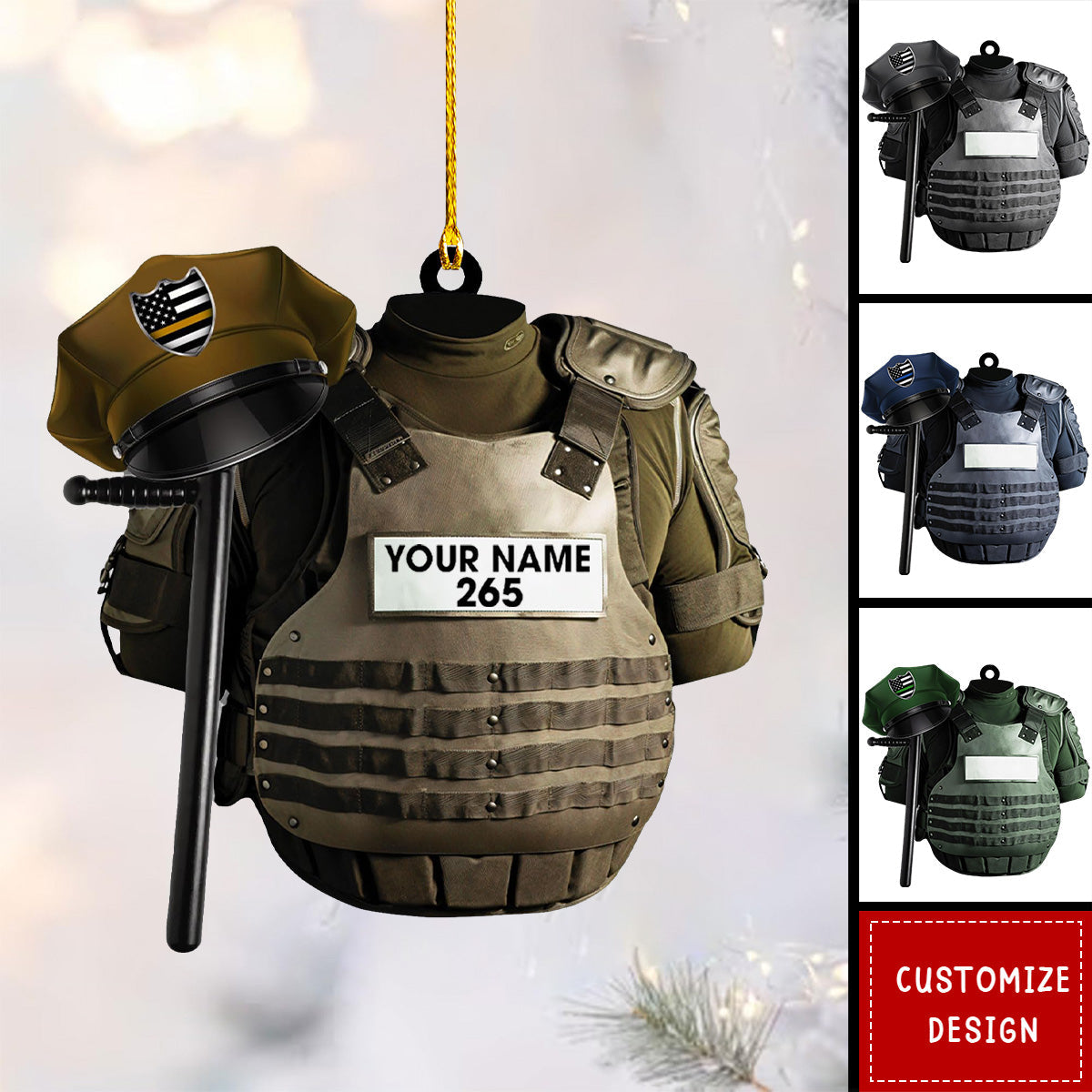 Personalized Police Christmas Ornament Gift For Police Officer - 2024 New Release