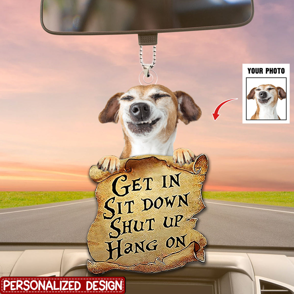 Pet Get In Personalized Car Ornament Gift - Gift For Pet Lovers
