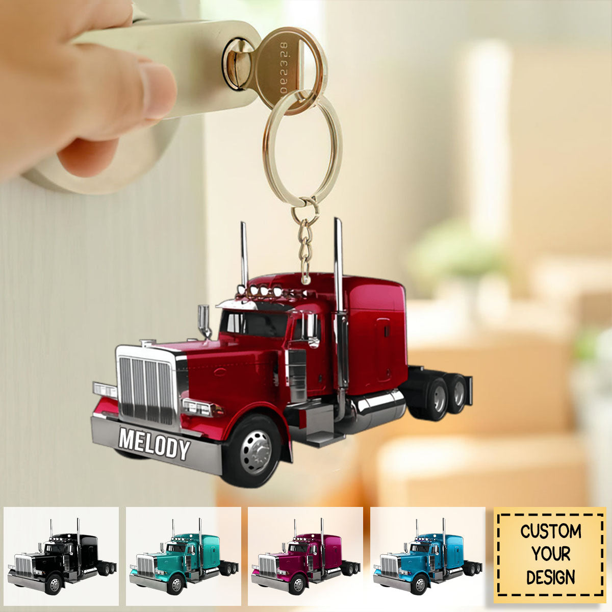 Truck Vintage Personalized - Keychain