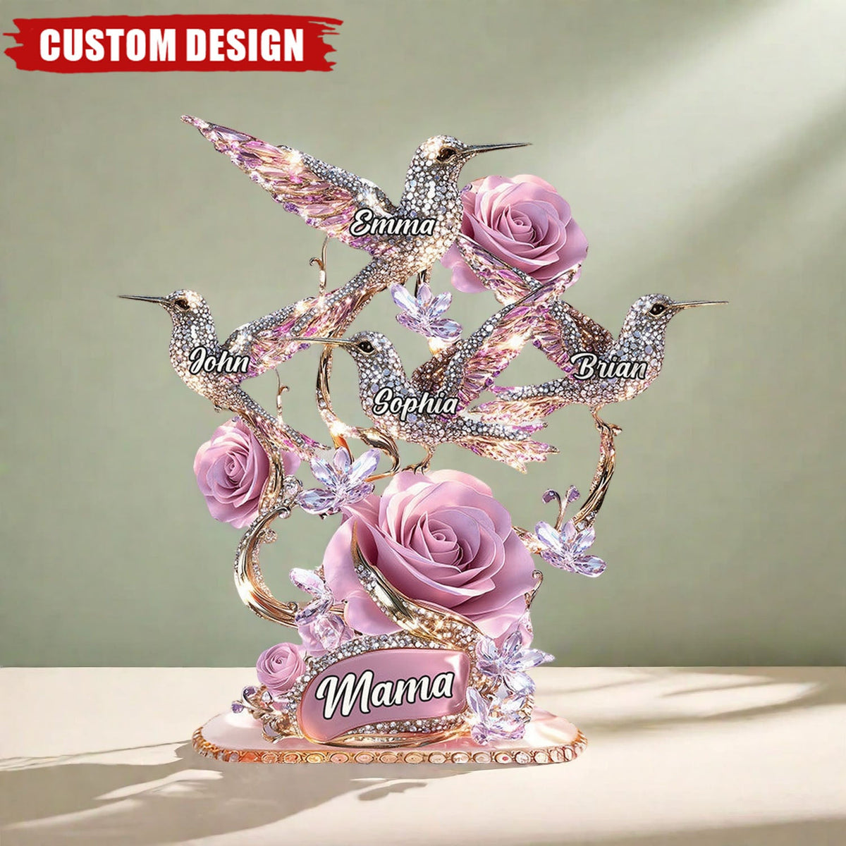 Mom We Love You - Personalized Acrylic Plaque - Mother's Day