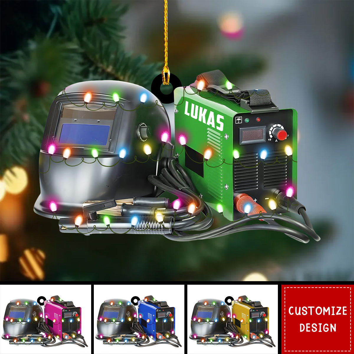Personalized Welder Christmas Ornament - 2024 New Release