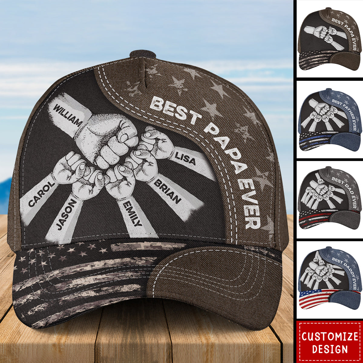 Best Papa Ever-Personalized Classic Cap