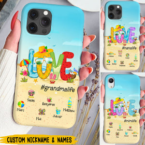 Summer Vibe Love Grandma Mom Life Little Kids Personalized Phone Case