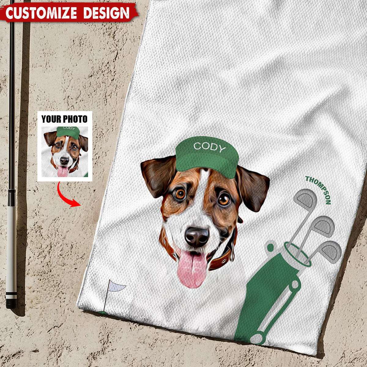 Custom Pet Photo Golf Towel - Golf Gift For Dog,Cat,Pet Lovers