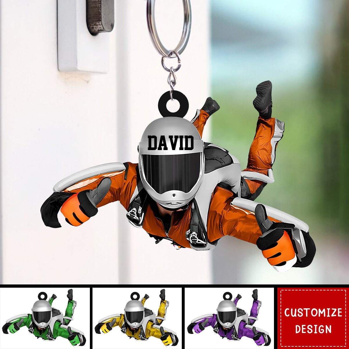 Personalized Skydiving Keychain, Gift For Skydiving Lovers - 2025 New Release