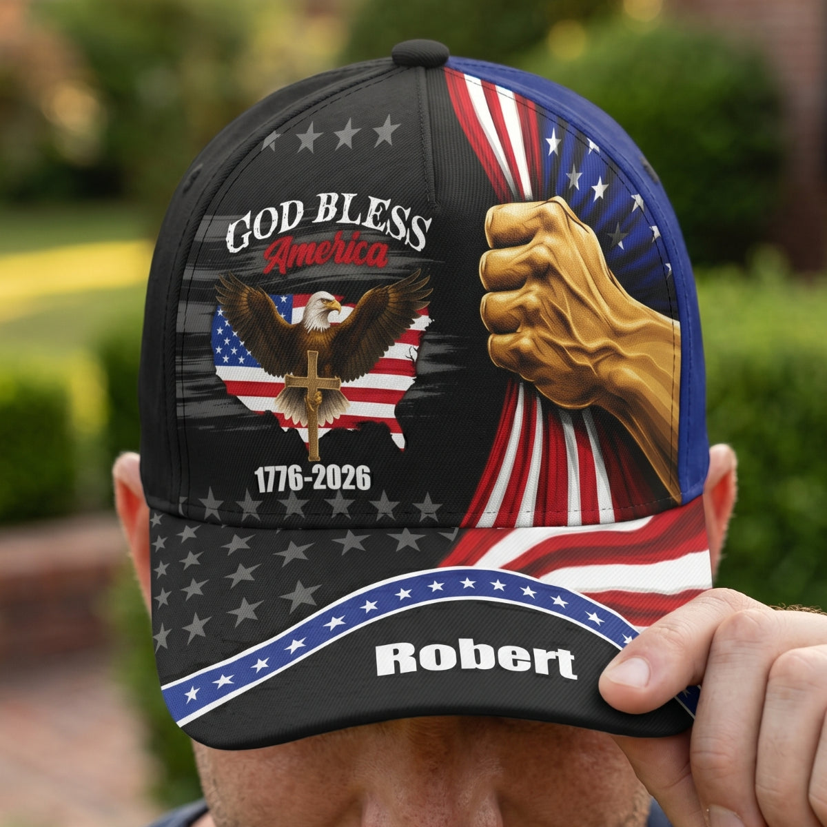 God Bless America - Personalized Cap