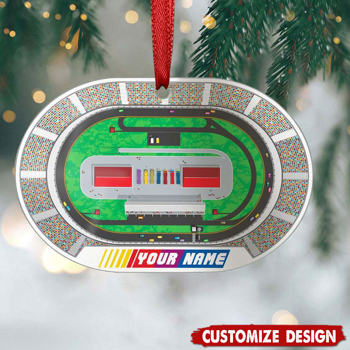 Personalized Stadium Christmas Ornament Gift For Racer-2024 New Release